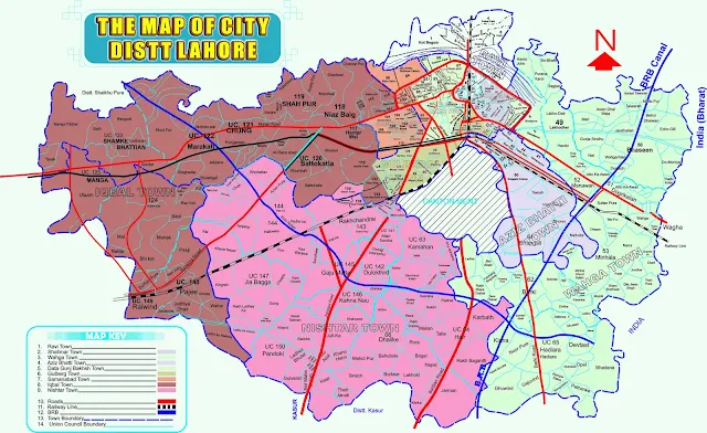 Discover Lahore's Union Councils: Explore Area and Population of Each UC