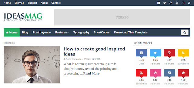 Ideas Mag Blogger Template Free Download