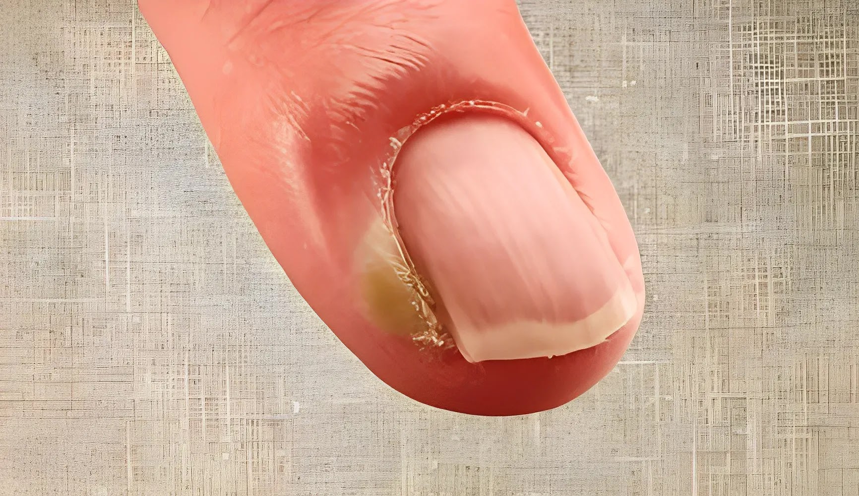 A Finger with Paronychia Nail Infection