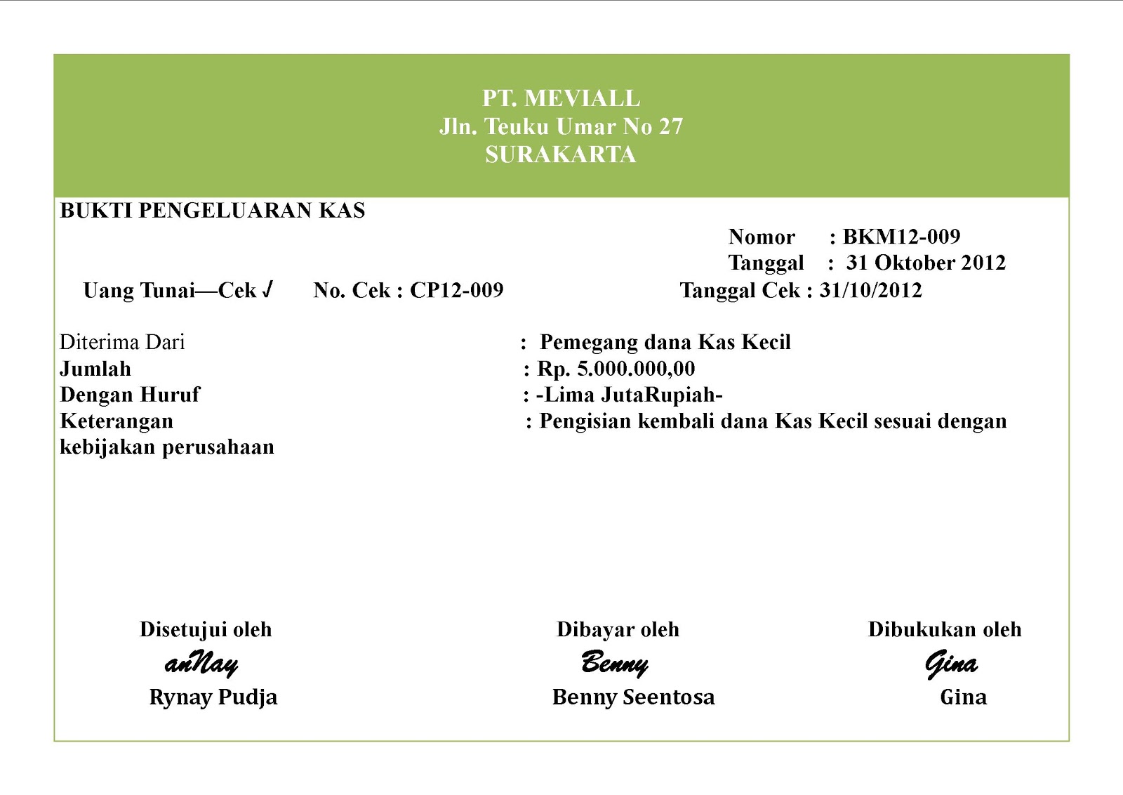 Contoh Surat Keputusan Kas Kecil - 28 images 
