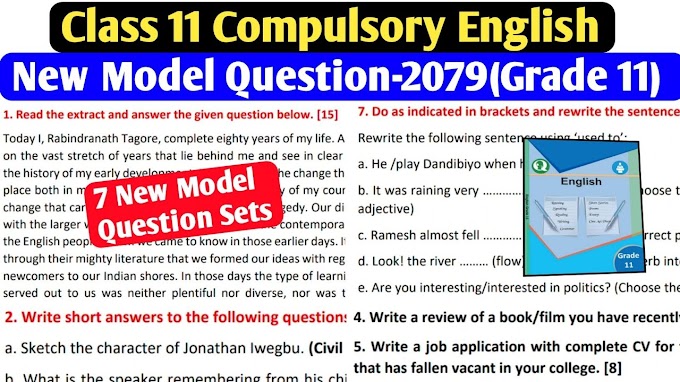 Class 11 English Model Question sets for Board Exam 2080
