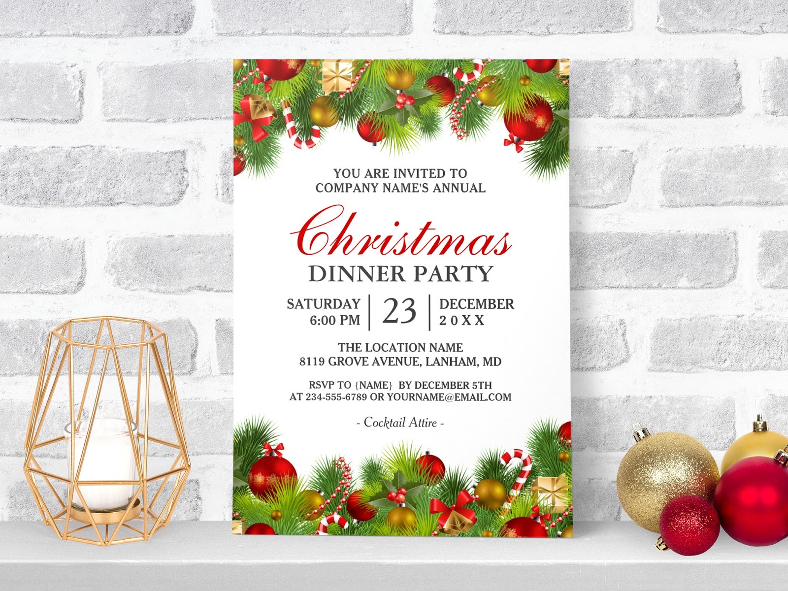 Stunning Holiday And Christmas Party Invitations