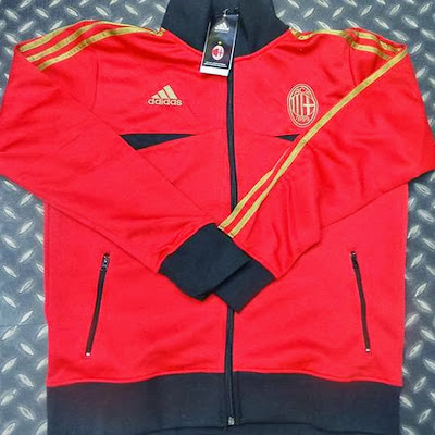 Jaket Grade Original AC Milan Red Gold 2013/2014