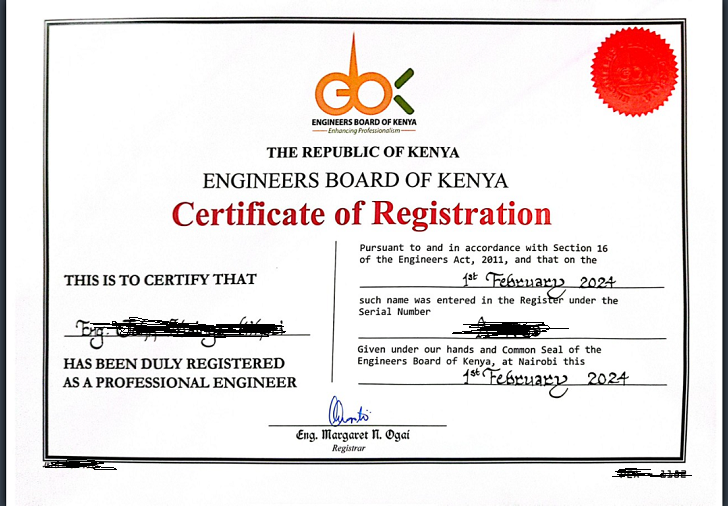 How to register as a professional engineer in Kenya