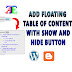 Table Of Contents Button