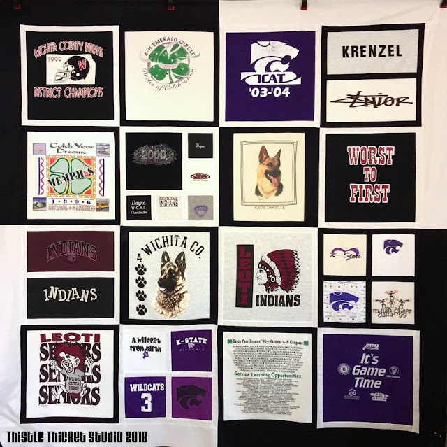 T-Shirt Quilt by Thistle Thicket Studio. www.thistlethicketstudio.com