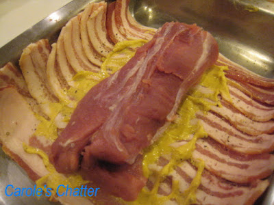 Carole's Chatter: Pork fillet wrapped in dry cure streaky bacon
