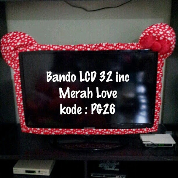 Bando LCD Hello Kitty Murah  Grosir Ecer 32 inc Merah Love