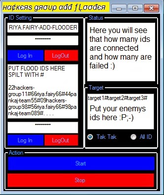 Add Flooder With Multi Target And Remote Bot By Hackers Group.