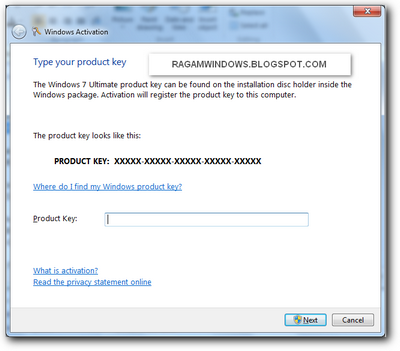 Product Key Windows 7