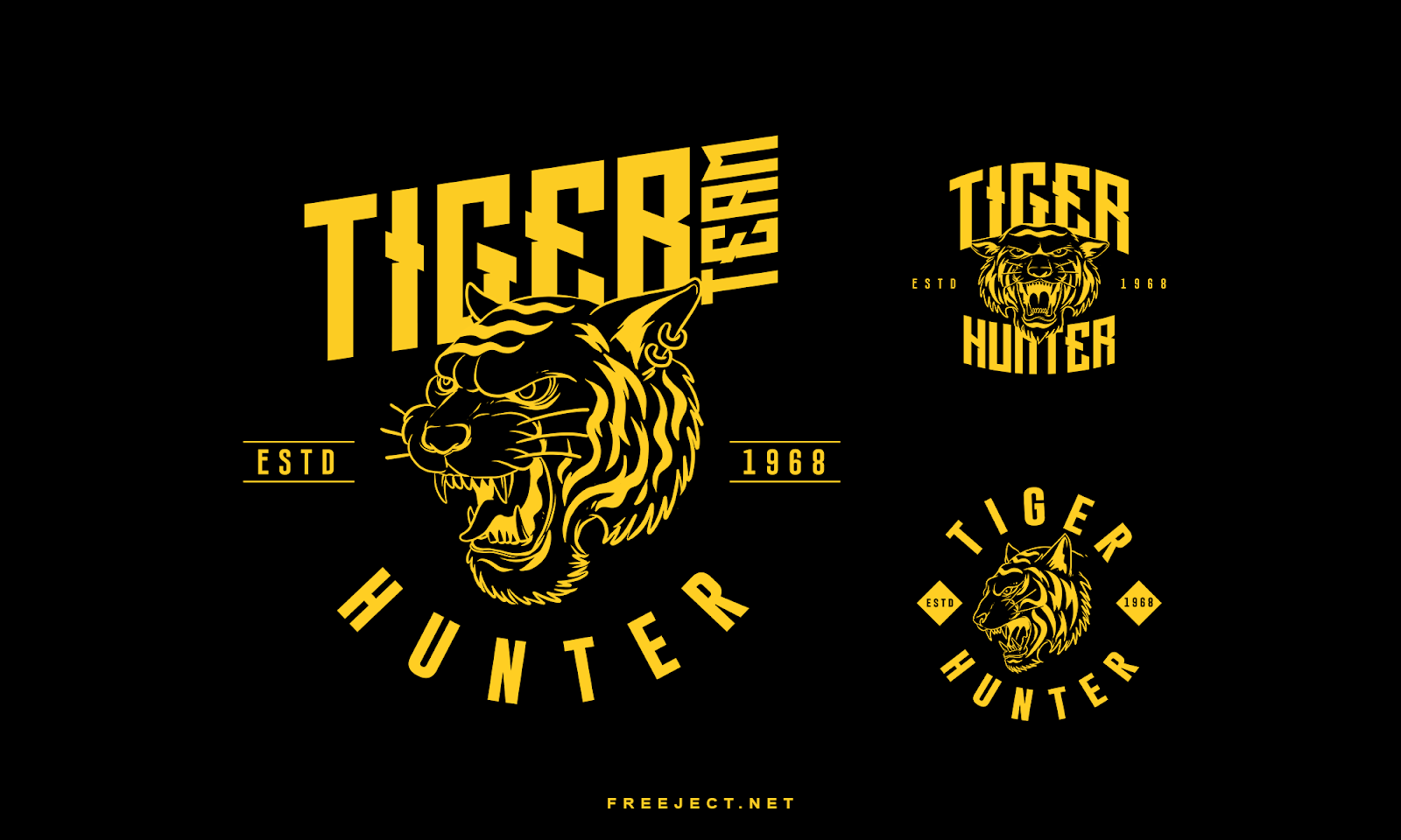 Download Free Download Tiger Badge Logo Photoshop Template VOL 1 ...