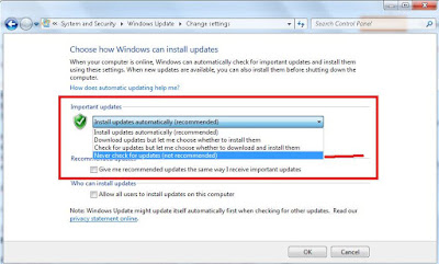 Cara mudah menonaktifkan windows update