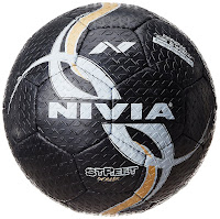  Nivia Street Rubber Football, Size 5 (Black)