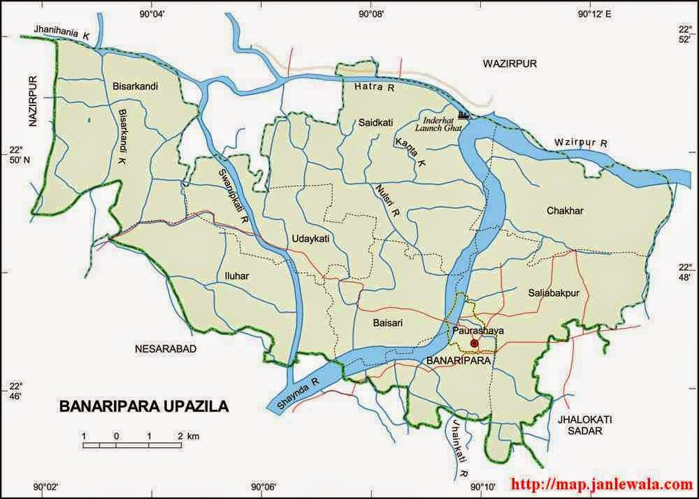 banaripara upazila map of bangladesh