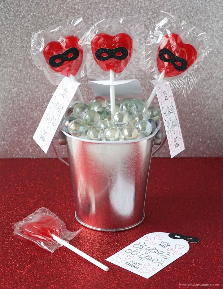 Valentine Superhero Lollipops