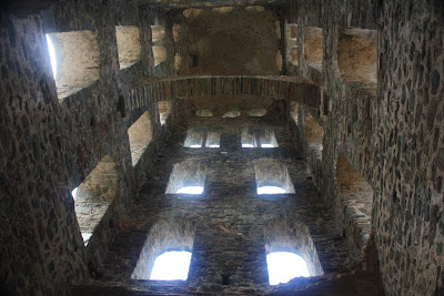 Bell tower of Sant Pere de Rodes Monastery in Costa Brava