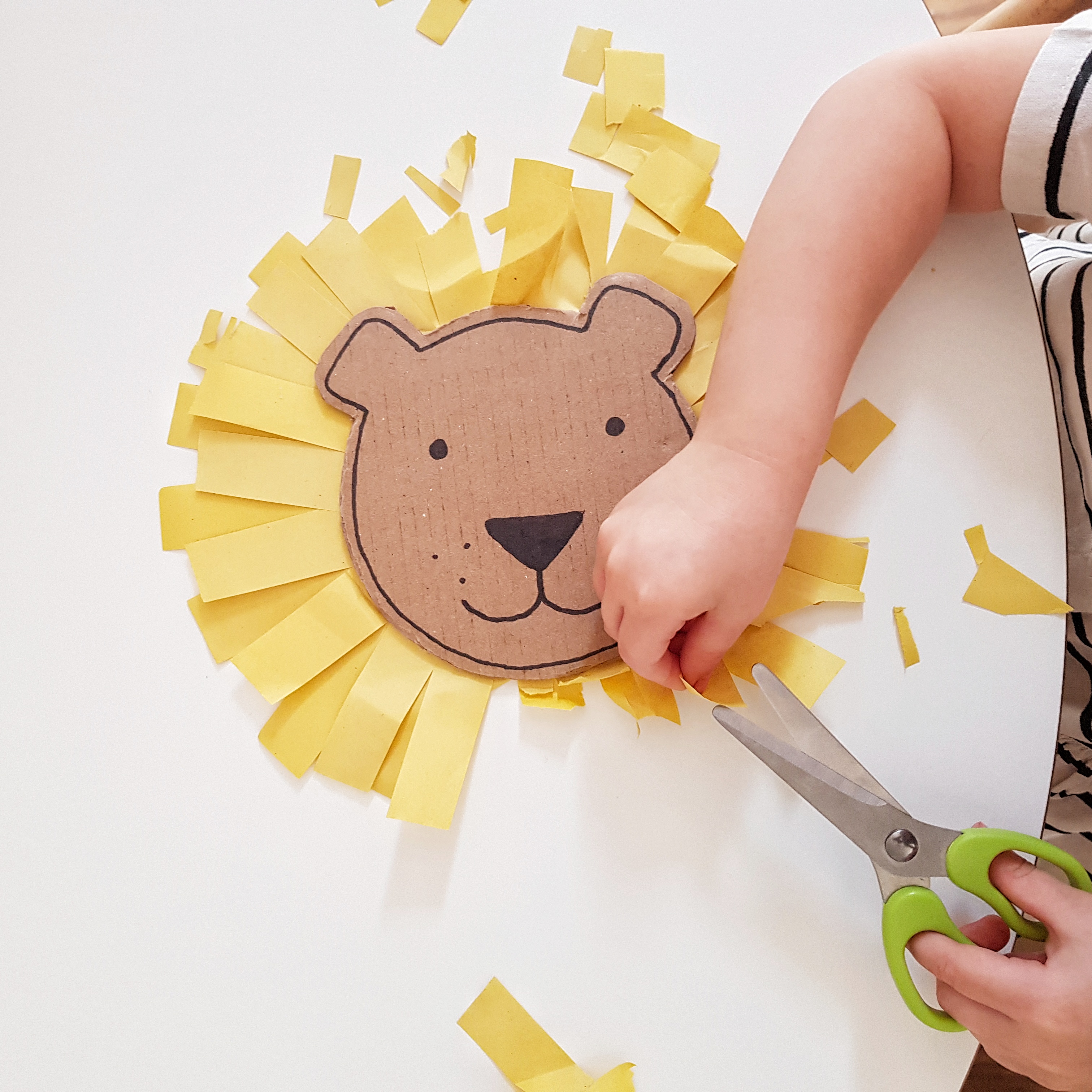 cutting cardboard craft