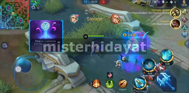 Script Efek Eliminasi 515 Party Time to Celebrate Mobile Legends