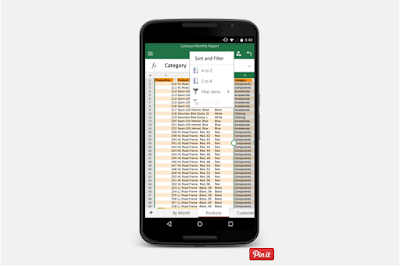 Sort, Filter, dan Analisis Data dalam Microsoft Excel untuk Android Phone