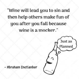 wine is a mocker