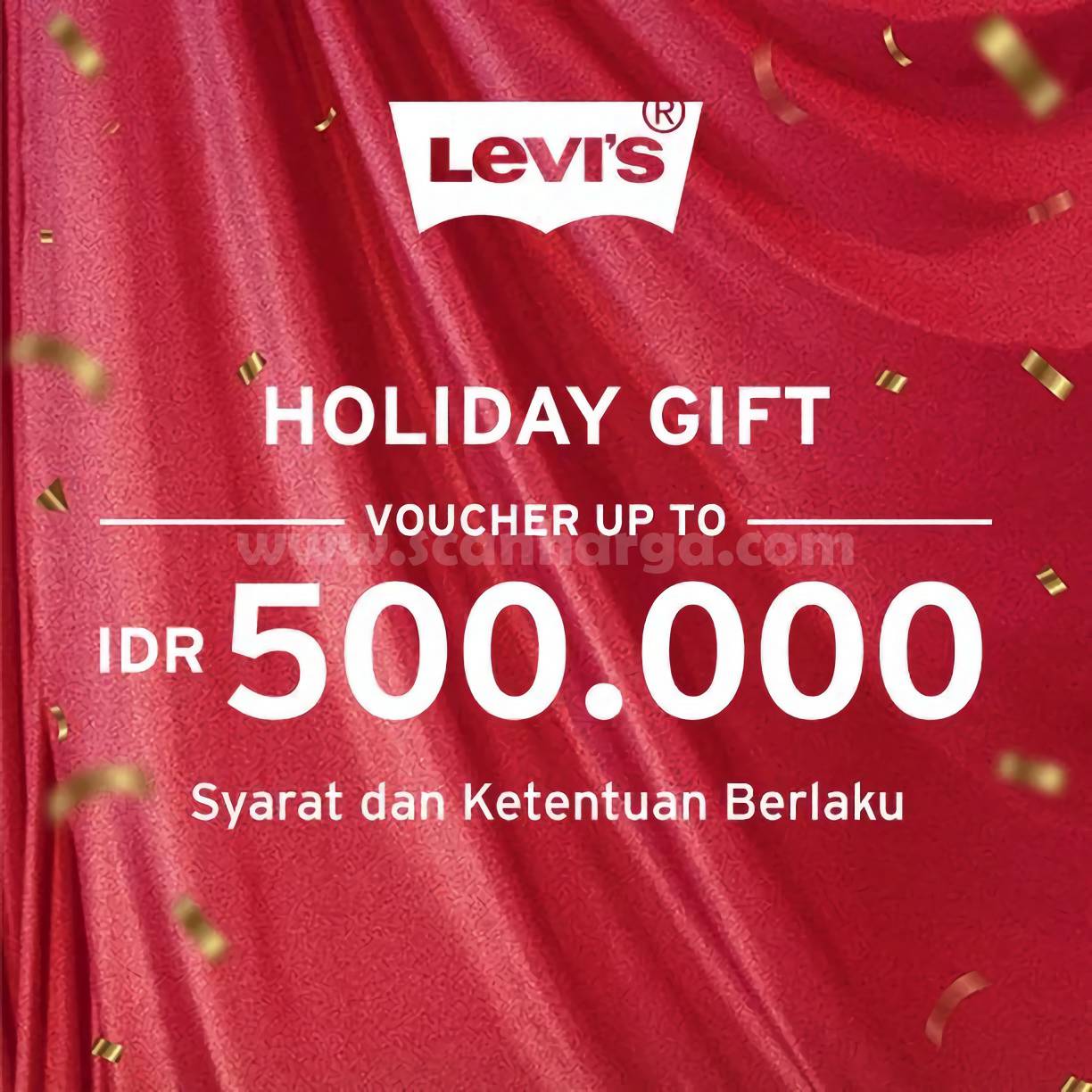 Promo Levis Holiday Gift Voucher Up to IDR 500.000