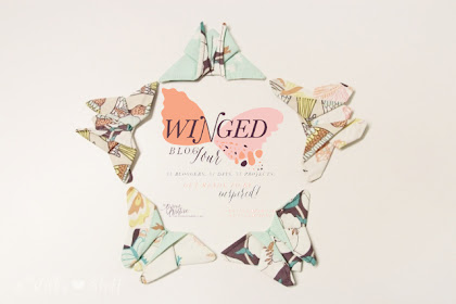 WINGED Blog Tour * DIY Origami Stoff Schmetterlinge