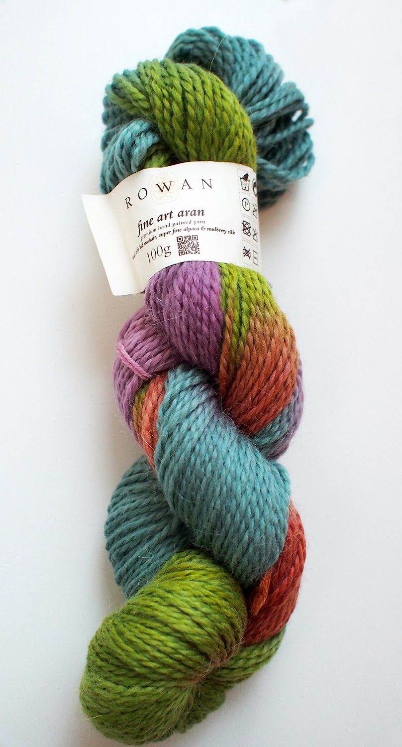 How to do Planned Pooling in your knitting, blogged by Dayana Knits (here using Rowan Fine Art Aran yarn)