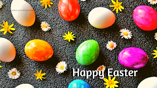 happy Easter Wishes,Easter eggs,flowers 