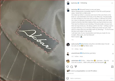 Abhishek shared an emotional post Farewell to the world of a person close to 'Yes' in Bachchan's family life