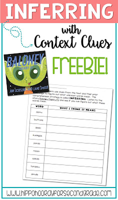 Awesome FREEBIE lesson for teaching inferring with context clues at the word level!