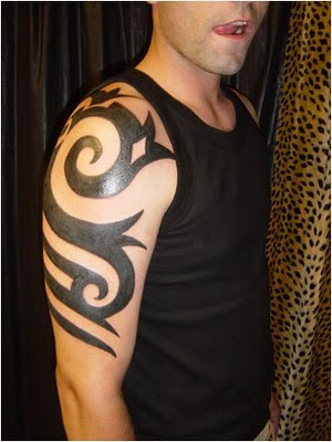 Shoulder Tribal Armband Tattoo For Men Peacock Tattoo Design on Girls Arm