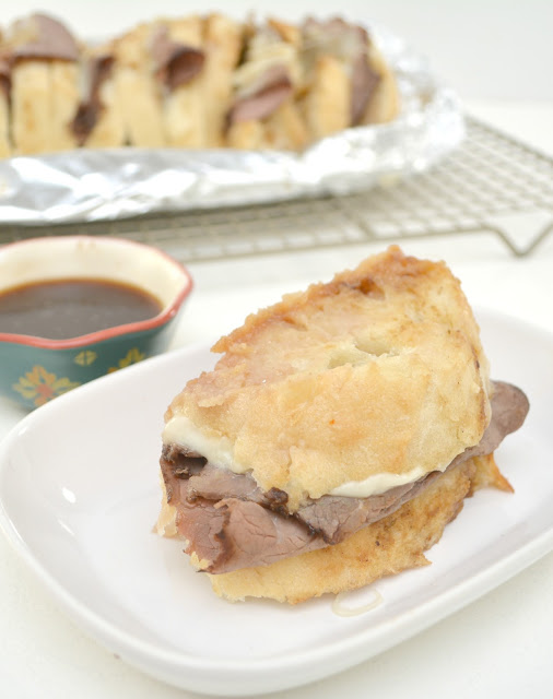herb butter french dip sandwich
