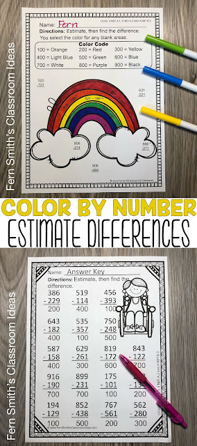 Click Here to Download this 3rd Grade Math Estimate Differences Printables Resource to Use in Your Classroom Today!