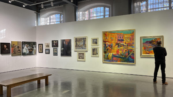 View of the East Gallery at the ROI Annual Exhibition 2022