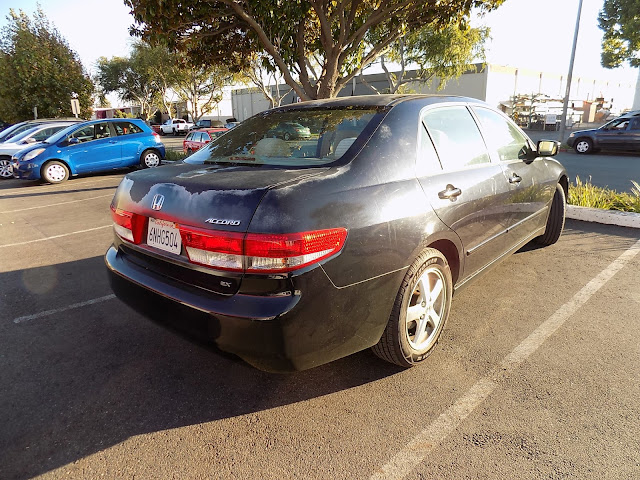 Honda Accord with peeling clear coat before complete paint job at Almost Everything Auto Body.