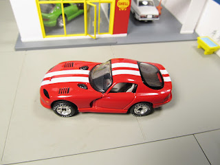 Matchbox red white stripe Dodge Viper GTS