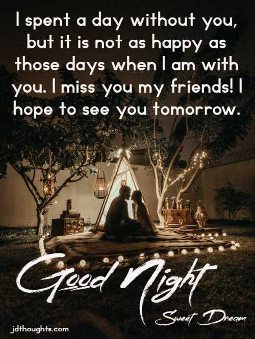 Heart touching good night quotes for friend