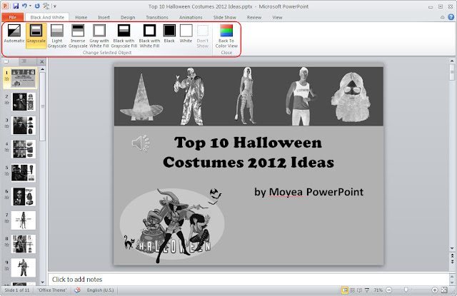 PowerPoint black and white 002