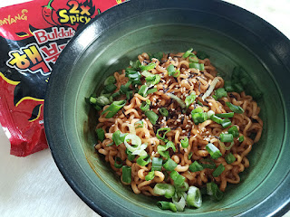 Samyang 2x Spicy Hot Chicken Noodles , Spicy Buldack, Spicy noodles, spicy noodles challenge, spicy, food blog, spicy food blog, yummy, pakistani food blog