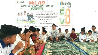 Milad ke-58, BANK NTB Syariah Cabang Loteng Santuni 58 Anak Yatim