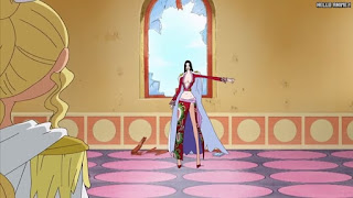 ワンピースアニメ 女ヶ島編 411話 蛇姫 ボア・ハンコック Boa Hancock アマゾン・リリー | ONE PIECE Episode 411