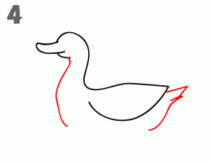 كيفيه رسم بطه في خطوط رسم سهلة