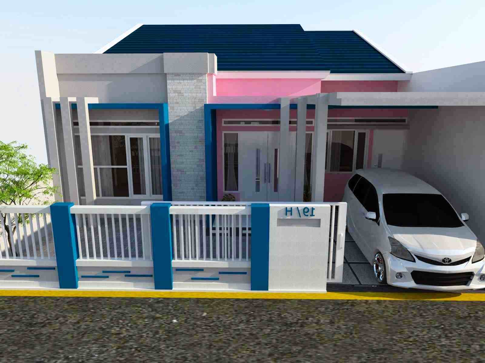 Gambar Desain  Pagar  Rumah  Minimalis Warna Putih 