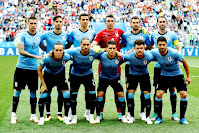 SELECCIÓN DE URUGUAY - Temporada 2017-18 - José María Giménez, Rodrigo Bentancur, Matías Vecino, Fernando Muslera, Cristhian Stuani y Diego Godín; Diego Laxalt, Martín Cáceres, Lucas Torreira, Nahitan Nández y Luis Suárez. SELECCIÓN DE URUGUAY 0 SELECCIÓN DE FRANCIA 2 (Varane, Griezmann). 06/07/2018. XXI Copa Mundial de la FIFA Rusia 2018, cuartos de final. Nizhny Novgorod, Rusia, estadio de Nizhny Novgorod.