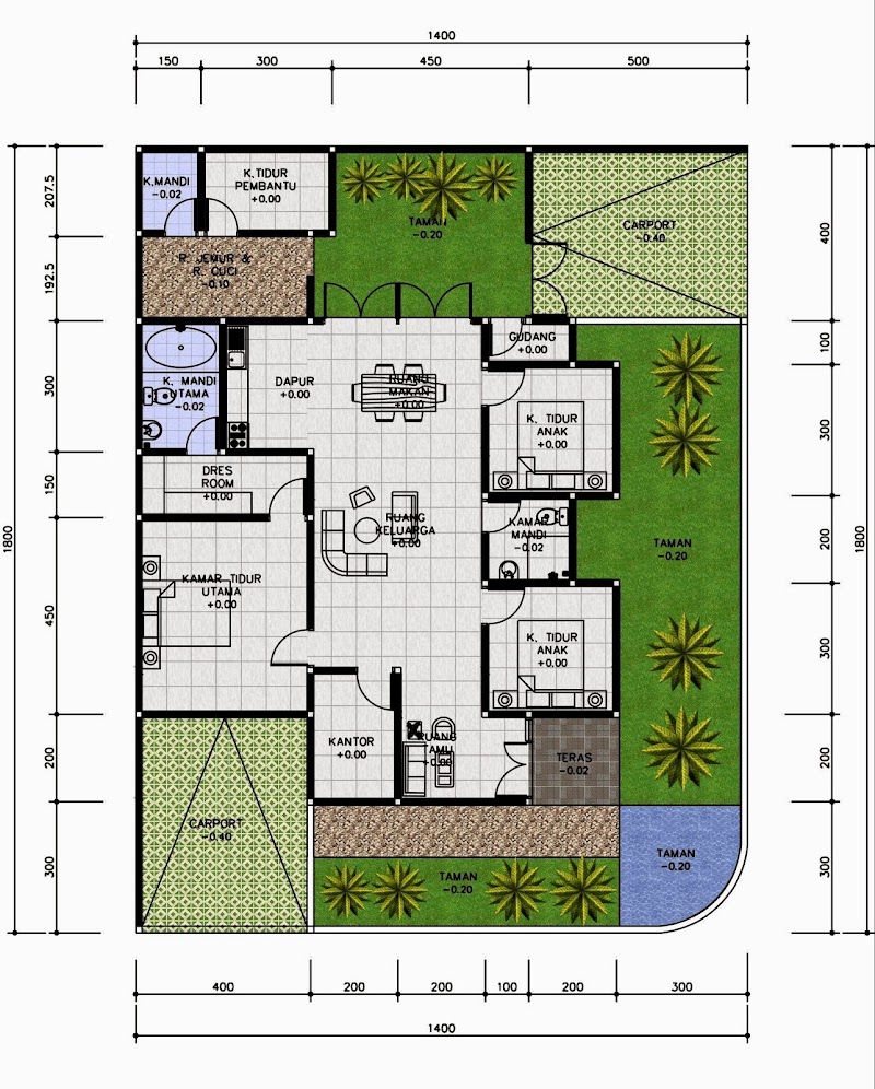 Inspirasi Populer Desain Rumah 3 Kamar Dengan Garasi