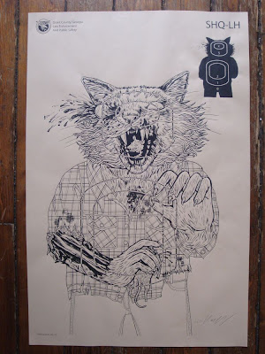 The Secret Headquarters - The Walking Dead Shooting Range Target Print by Lisa Hanawalt