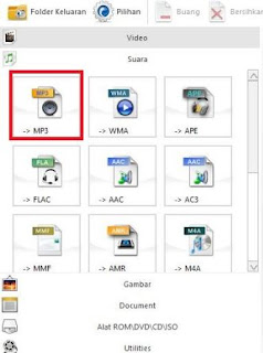 cara convert file audio video offline menggunakan format factory - pilih mp3