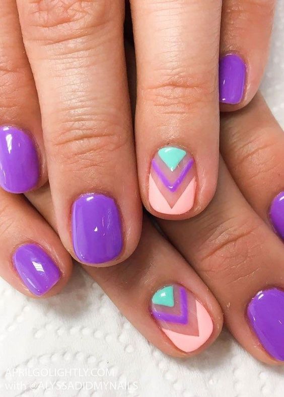 cute summer nail art idea