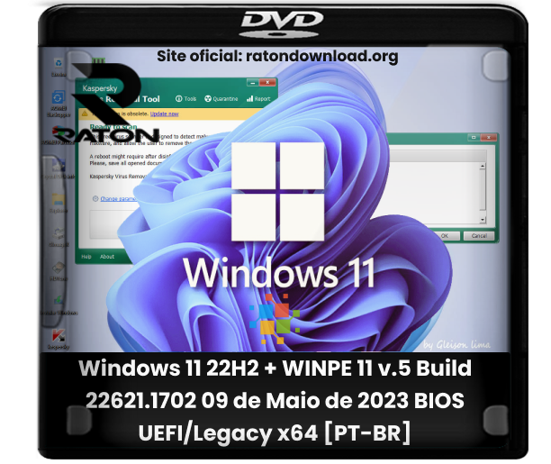 Raton Download - Desde 2007: Download Windows 11 Moment 3 Build 22621.1848  13 de Junho de 2023 Bios UEFI/Legacy x64 (Sem TPM) ISO/ESD Completa [PT-BR]