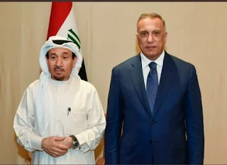 رئيس الوزراء العراقي فى ضيافة رئيس نقابة الصحفيين الكويتيين بقصر بيان العامر